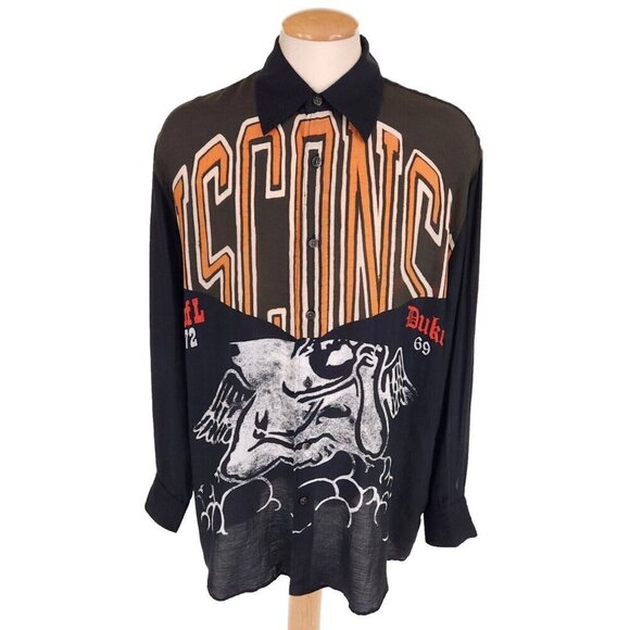 Our Legacy Angel of Wisconsin Above Shirt Size 52, US 42 Large Mens Black NWT - Picture 2 of 16